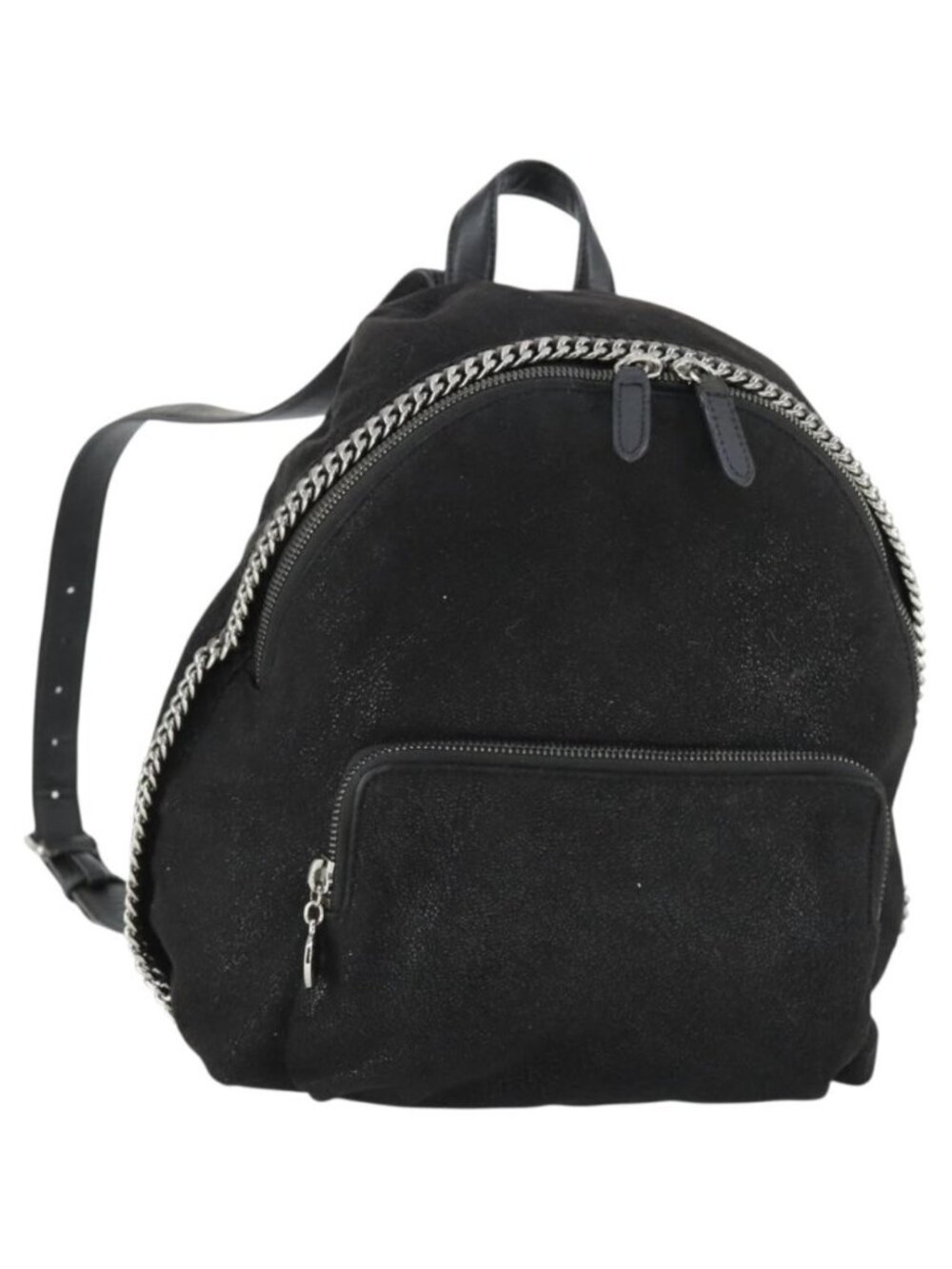 Stella MacCartney Backpack Suede Black Silver